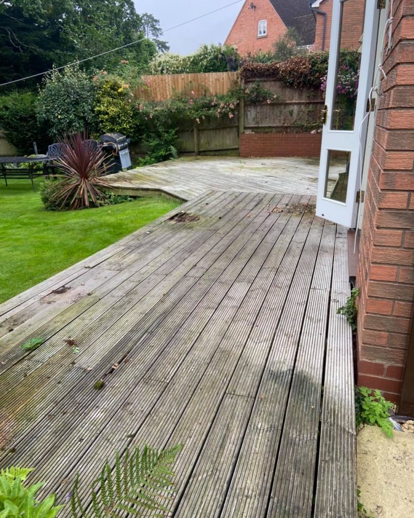new decking with pergola