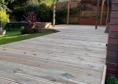 decking with pergola